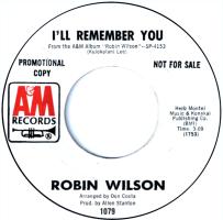 Robin Wilson: I'll Remember You U.S. promotional 7-inch