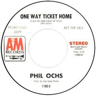 Phil Ochs: One Way Ticket Home U.S. promotional 7-inch