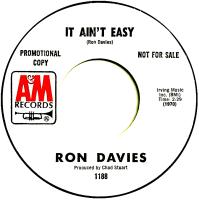 Ron Davies: It Ain't Easy U.S. promotional 7-inch