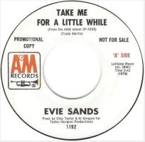 Evie Sands : Take Me For a Little While U.S. promotional 7-inch