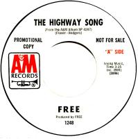 Free: The Highway Song U.S. promotional 7-inch