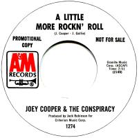 Joey Cooper & the Conspiracy: A Little More Rockn' Roll U.S. promotional 7-inch