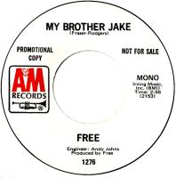 Free: My Brother Jake U.S. promotional 7-inch