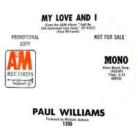 Paul Williams: My Love and I U.S. promotional 7-inch