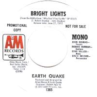 Earth Quake: Bright Lights U.S. promotional 7-inch