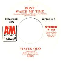 Status Quo: Don't Waste My Time U.S. promotional 7-inch