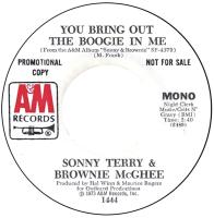 Sonny Terry & Brownie McGhee: You Bring Out the Boogie U.S. promotional 7-inch