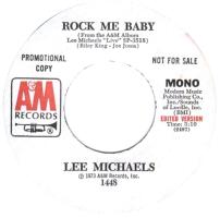 Lee Michaels: Rock Me Baby U.S. promotional 7-inch