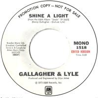 Gallagher & Lyle: Shine a Light U.S. promotional 7-inch