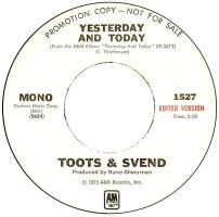 Toots Thielemans & Svend Asmussen: Yesterday and Today U.S. promo 7-inch