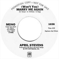 April Stevens: Marry Me Again U.S, promotional 7-inch