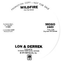 Lon & Derrek: Wildfire U.S. promotional 7-inch