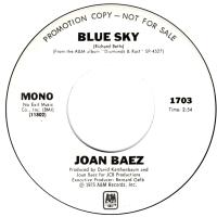 Joan Baez: Blue Sky U.S. promotional 7-inch