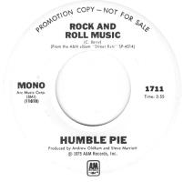 Humble Pie: Rock and Roll Music U.S. promotional 7-inch