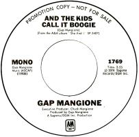 Gap Mangione: And the Kids Call It Boogie U.S. promotional 7-inch