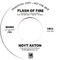 Hoyt Axton: Flash Of Fire U.S. promotional 7-inch