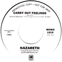 Nazareth: Carry Out Feelings U.S. promotional 7-inch