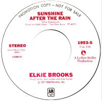 Elkie Brooks: Sunshine After the Rain U.S. promotional 7-inch