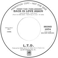 L.T.D.: Back In Love Again U.S. promotional 7-inch