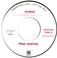 Paul Winter: Icarus U.S. promotional 7-inch