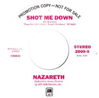 Nazareth: Shot Me Down U.S. promotional 7-inch