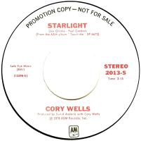 Cory Wells: Starlight U.S. promotional 7-inch