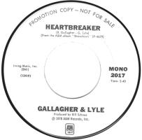 Gallagher & Lyle: Heartbreaker U.S. promotional 7-inch