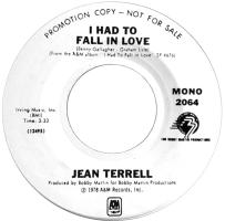 Jean Terrell: I Had to Fall In Love U.S. promotional 7-inch