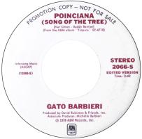 Gato Barbieri: Poinciana U.S. promotional 7-inch