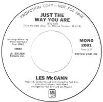 Les McCann: Just the Way You Are U.S. promotional 7-inch