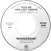 Wondergap: Give Me One Last Chance  U.S. promotional 7-inch