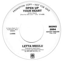 Letta Mbulu: Open Up Your Hear U.S. promotional 7-inch