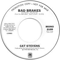 Cat Stevens: Bad Brakes U.S. promotional 7-inch