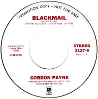 Gordon Payne: Blackmail U.S. promotional 7-inch