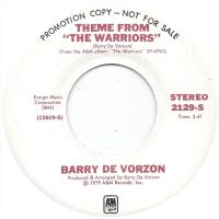 Barry DeVorzon: The Warriors Theme U.S. promotional 7-inch