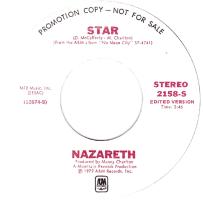 Nazareth: Star U.S. promotional 7-inch