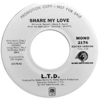 L.T.D.: Share My Love U.S. promotional 7-inch