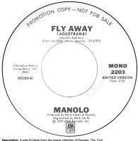 Manolo Badrena: Fly Away U.S. promotional 7-inch