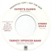 Tarney/Spencer Band: Cathy's Clown U.S. promotional 7-inch