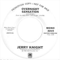 Jerry Knight: Overnight Sensation U.S. promotional 7-inch