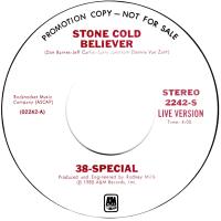 38 Special: Stone Cold Believer U.S. promotional 7-inch