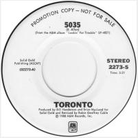 Toronto: 5035 U.S. promotional 7-inch