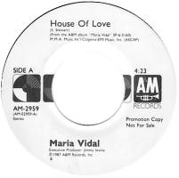 Maria Vidal: House Of Love U.S. promotional 7-inch