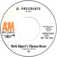 Herb Alpert & the Tijuana Brass: El Presidente U.S. promotional 7-inch