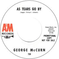 George McCurn: As Tears Go By U.S. promotional 7-inch