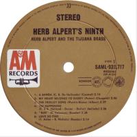 Herb Alpert & the Tijuana Brass: Herb Alpert's Ninth Australia vinyl album