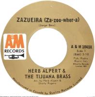 Herb Alpert & the Tijuana Brass: Zazueira Canada 7-inch