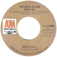 Herb Alpert & the Tijuana Brass: This Guy's In Love With You Canada 7-inch