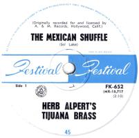 Herb Alpert & the Tijuana Brass: Mexican Shuffle New Zealand 7-inch