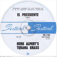 Herb Alpert & the Tijuana Brass: El Presidente New Zealand 7-inch